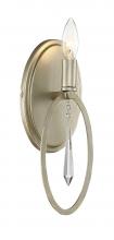 Designers Fountain 94401-SG - Hutton Collection - 1 Light - Wall Sconce - 5"W - 13.75"H - Sterling Gold Finish