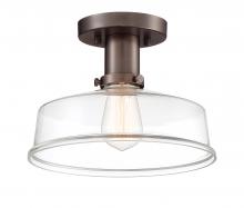 Designers Fountain 96511-SCB - Carson 1 Light Semi Flushmount