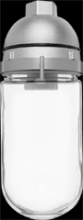 RAB Lighting VP100P-S - VAPORPROOF 100 PENDANT 1/2 INCH SILVER WITH CLEAR PERMA GLOBE