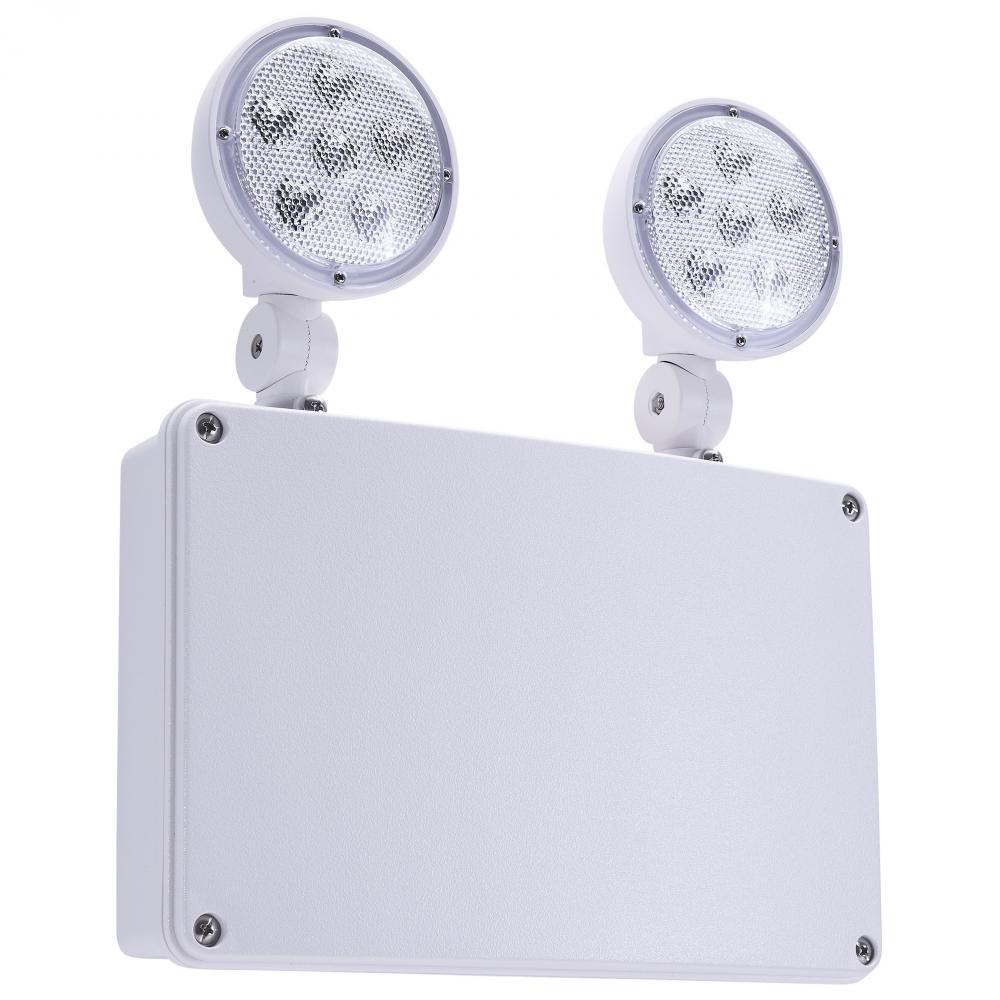 Emergency Light; 120-347V; 2HR Backup; Universal Mounting; Wet Location; Low Temperature; Remote