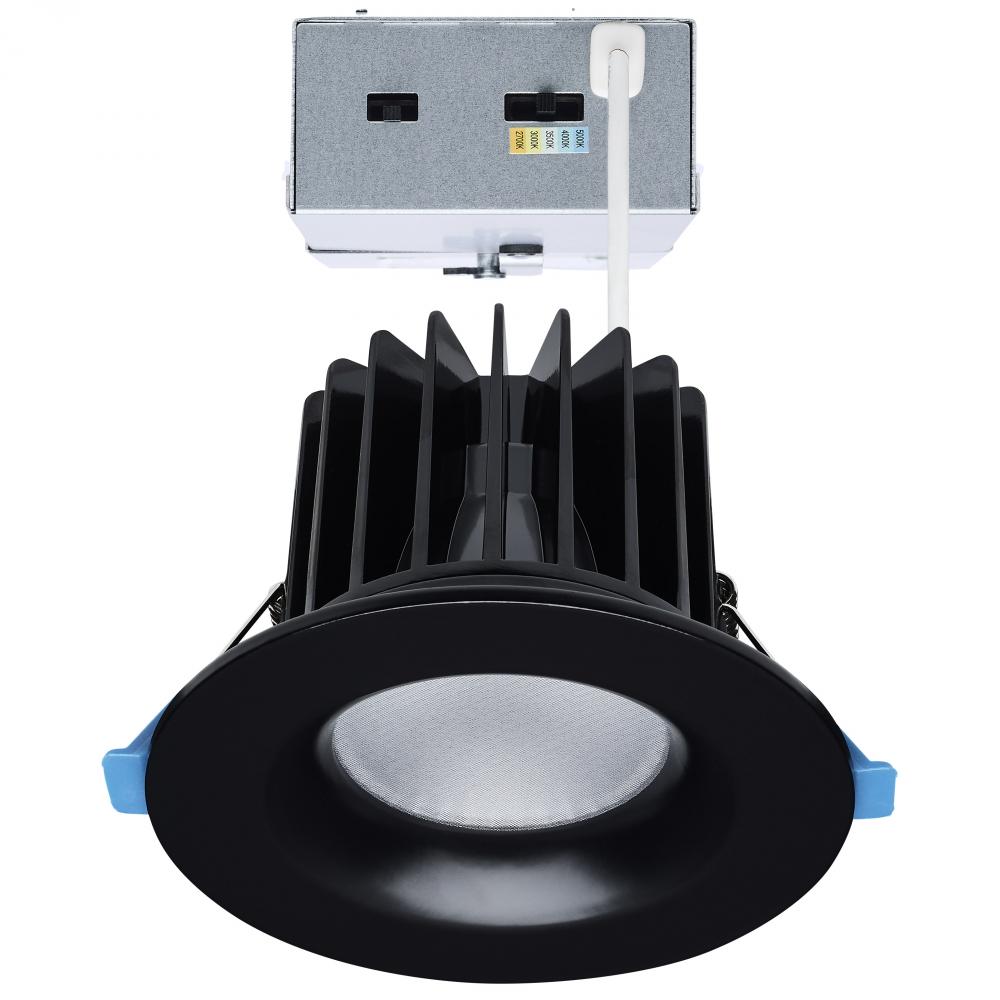 16/20/24 Watt LED Remote Driver Downlight; 27K/30K/35K/40K/50K CCT; Field Selectable; Round; Black