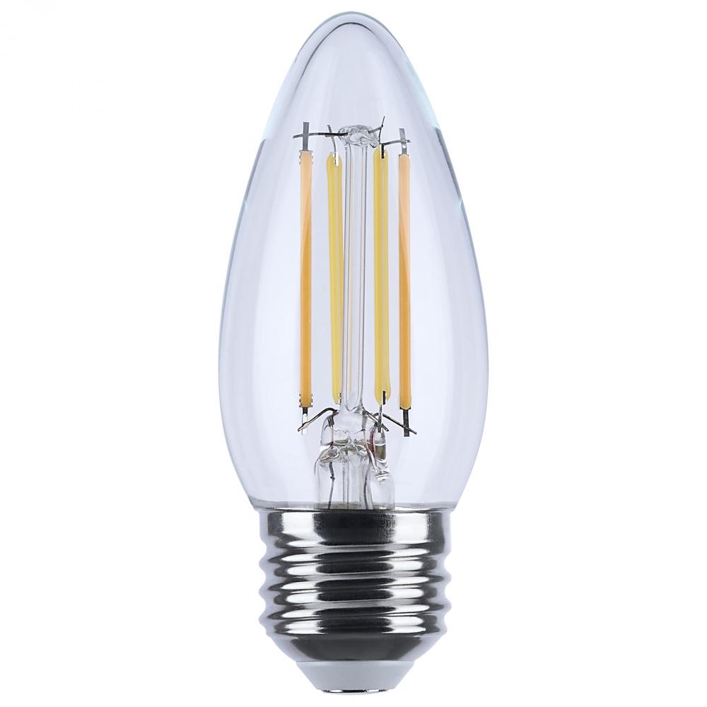 4.5 Watt LED B11; 3000K-2000K Warm Dimming; Medium Base; Clear Finish