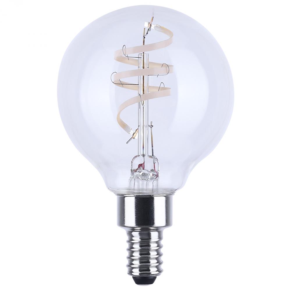 4 Watt G16.5 LED; Reminiscent; Flex Gray Coil Filament; E12; 2700K; 120 Volt