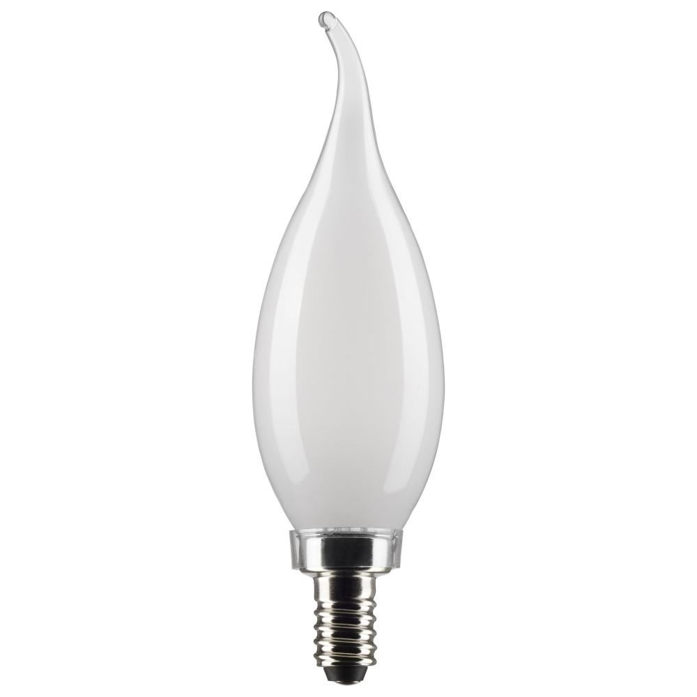 5.5 Watt CA10 LED Filament; Frost; Candelabra base; 90 CRI; 4000K; 120 Volt
