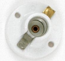 Satco Products Inc. 90/532 - Candelabra Base Plastic Receptacle; 7/8" Height; 1-3/8" Diameter; Screw Holes 1-1/8" CC;