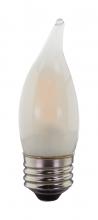 Satco Products Inc. S21731 - 4.5 Watt CA10 LED Filament; Frost; Medium base; 2700K; 120 Volt; 2-Card