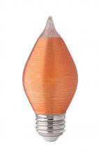 Satco Products Inc. S23412 - 4 Watt C15 LED Filament; Satin Spun; Amber; Medium base; 2100K; 240 Lumens; 120 Volt