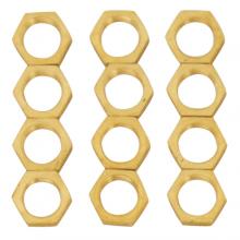 Satco Products Inc. S70/172 - 12 Brass 1/8 IPS Locknuts
