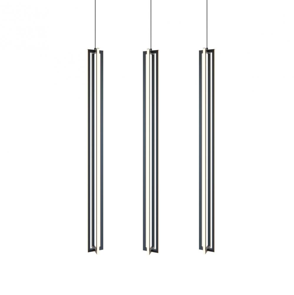 Cass 36'' 3 Light Large Linear Pendant- BK