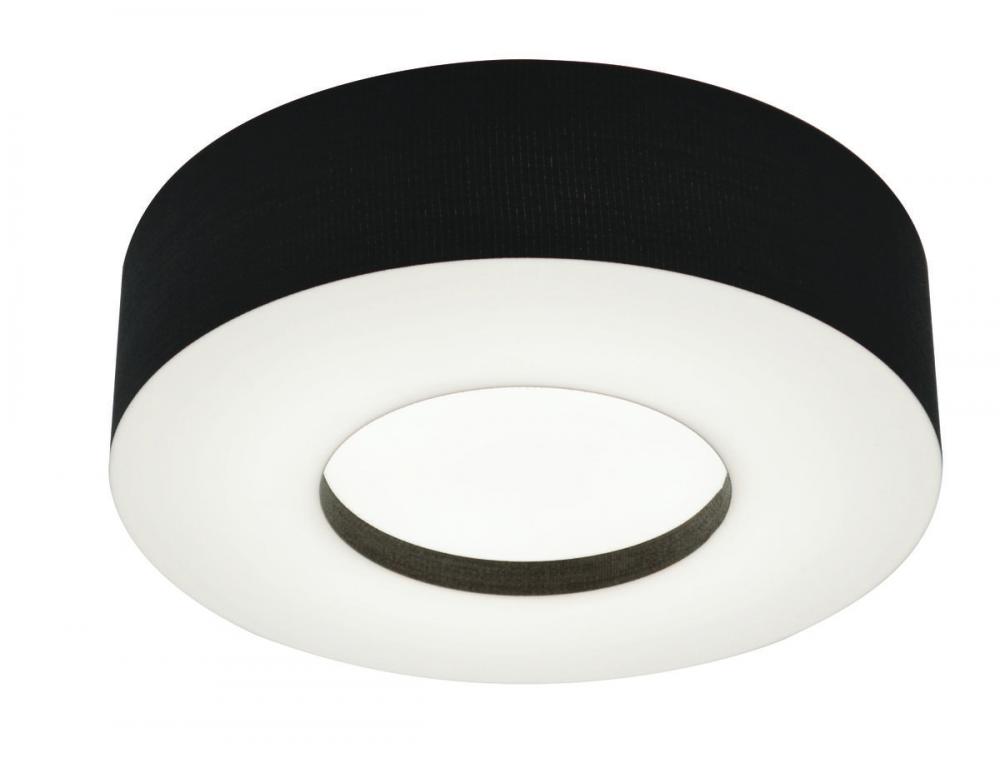 Montclair 15'' LED Flush,120-277V,3 CCT,BK,MS