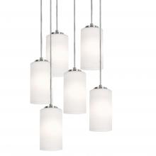 AFX Lighting, Inc. LEOP04MBSNRND6 - Leo 24'' 6 Light Round Pendant - SN
