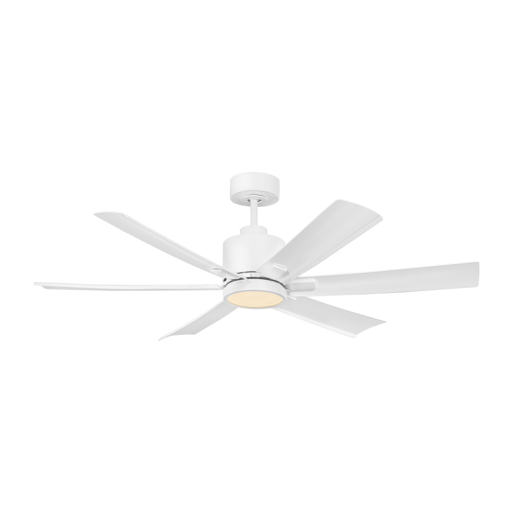 Flera Smart 52 LED Ceiling Fan in Matte White with Matte White Blades