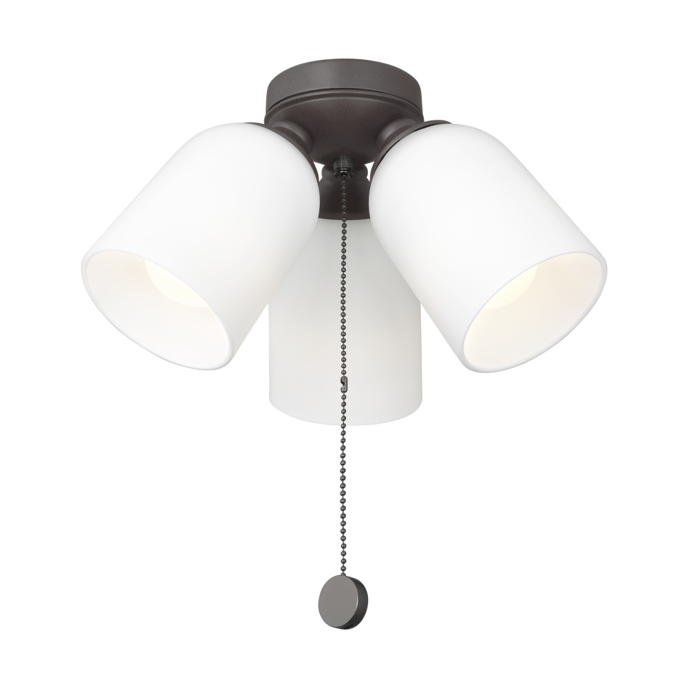 Emile Light Kit in Aged Pewter with Etched White Glass