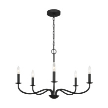Generation Lighting GLC1205MBK - Abells Five Light Chandelier