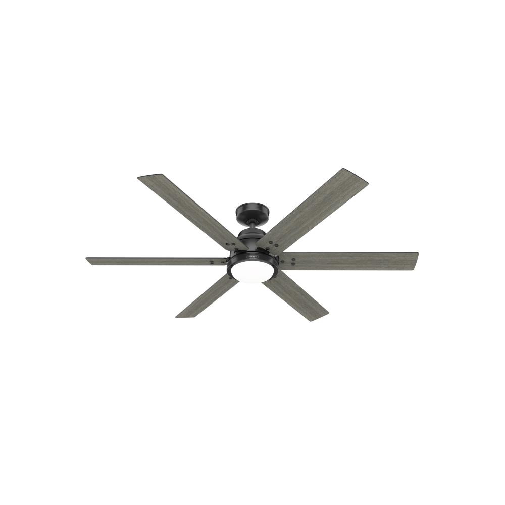 Hunter 60 inch Gravity Wi-Fi ENERGY STAR® Matte Black Ceiling Fan with LED Lt Kit