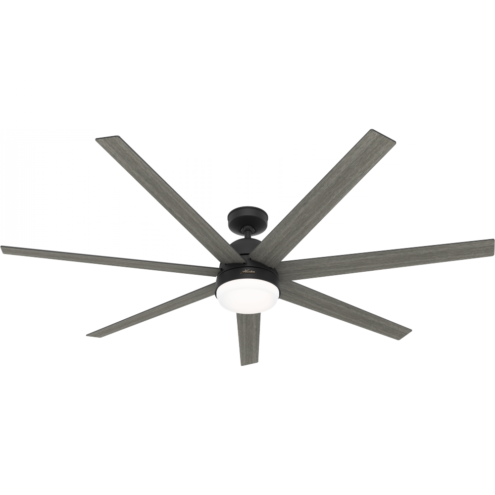Hunter 70 inch Phenomenon Wi-Fi ENERGY STAR® Matte Black Ceiling Fan with LED Lt Kit