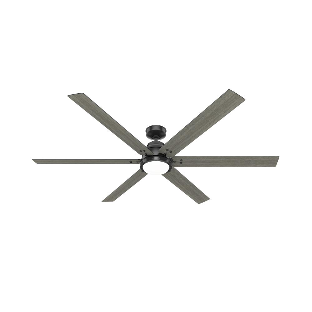 Hunter 72 inch Gravity Wi-Fi ENERGY STAR® Matte Black Ceiling Fan with LED Lt Kit
