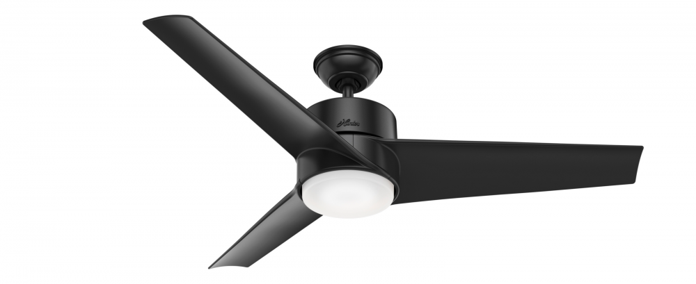 Hunter 54 inch Havoc Matte Black WeatherMax Indoor / Outdoor Ceiling Fan with LED Lt Kit
