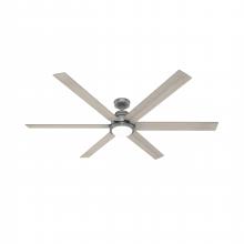Hunter 51884 - Hunter 72 inch Gravity Wi-Fi ENERGY STAR® Matte Silver Ceiling Fan with LED Lt Kit