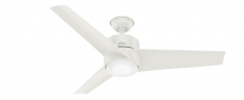 Hunter 59470 - Hunter 54 inch Havoc Fresh White WeatherMax Indoor / Outdoor Ceiling Fan with LED Lt Kit
