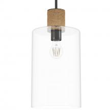 Hunter 13112 - Hunter Vanning Noble Bronze and Natural Sisal Rope with Clear Glass 1 Lt Pendant Ceiling Lt Fixture