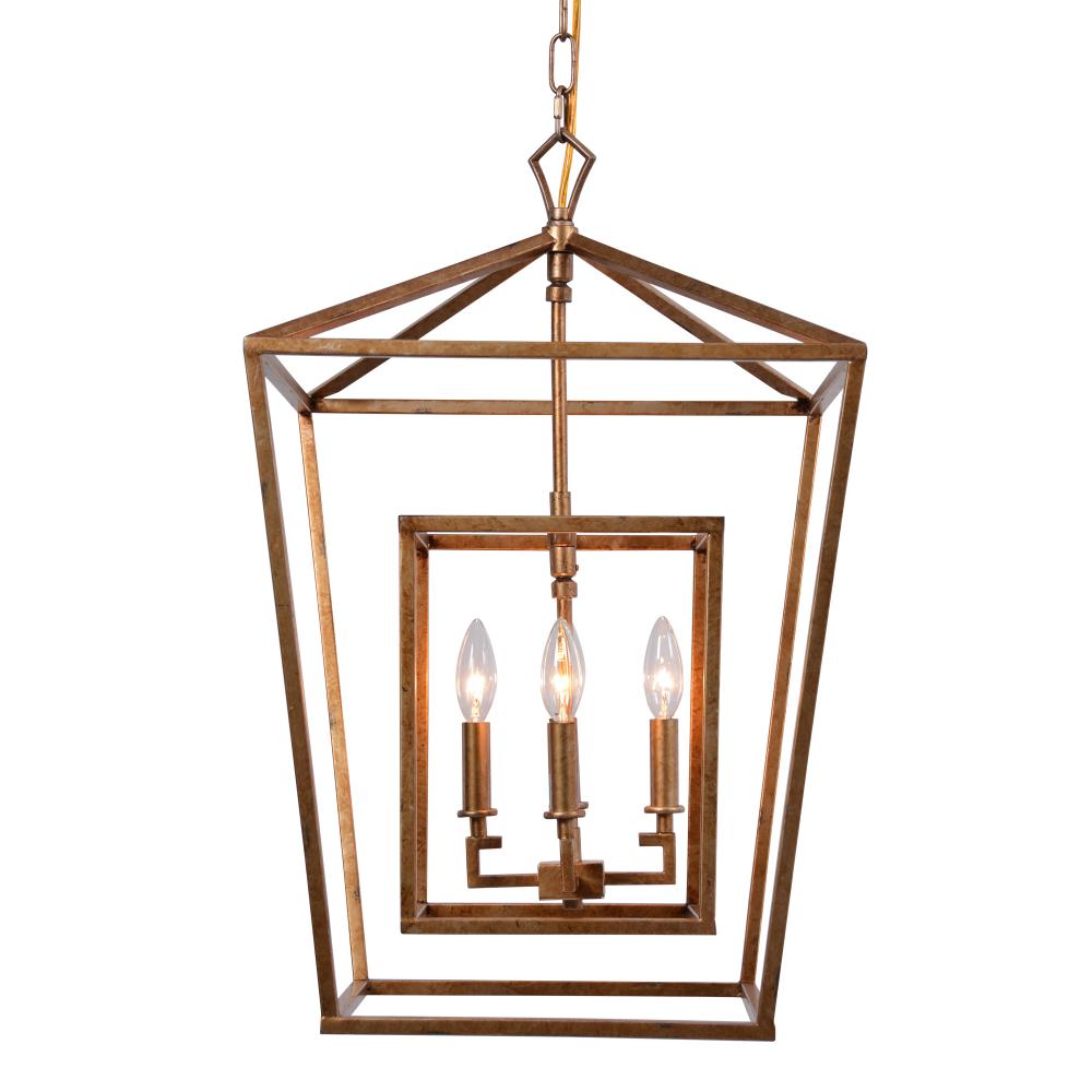 Mattea Small Chandelier With Antique Gold