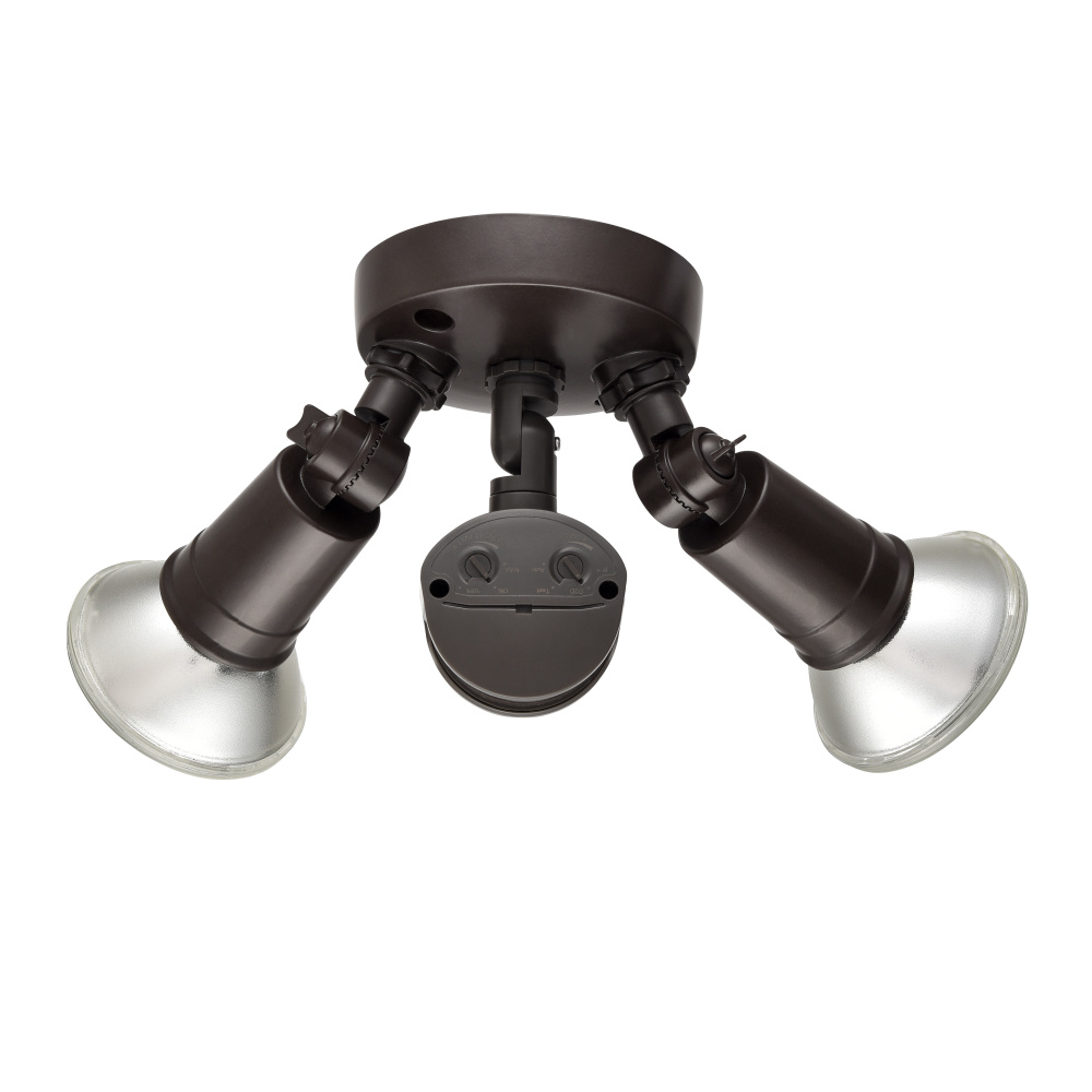 4.75" High 2-Light Outdoor Security Flood Light - Powder Coated Bronze