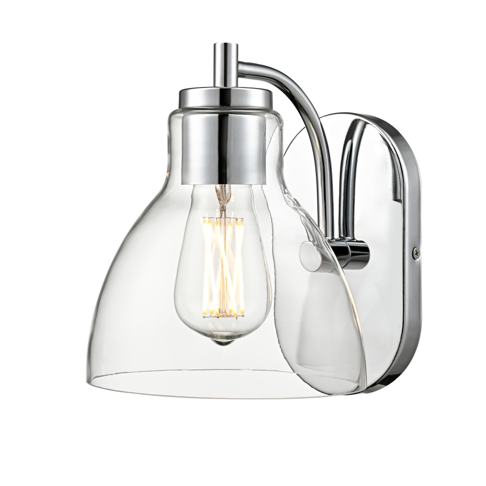 Knightsdale 9.25" High 1-Light Wall Sconce - Chrome