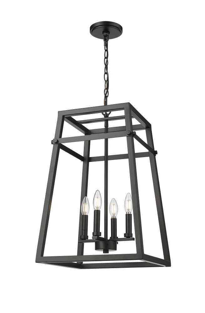 Tellsa 15" Wide 4-Light Pendant - Matte Black