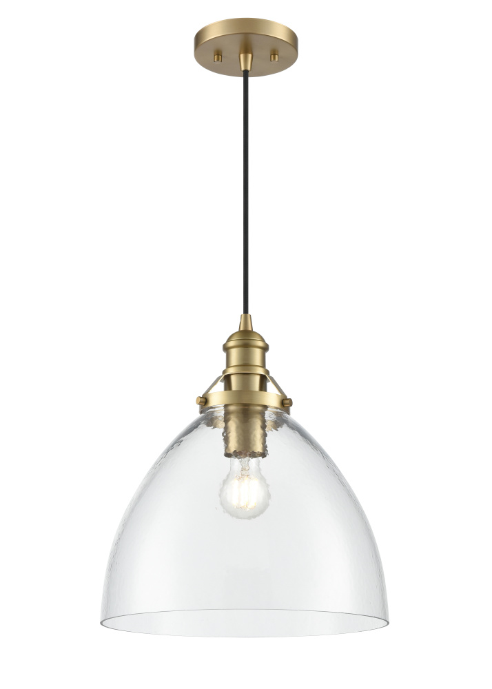 Khrisa 12.75" Wide 1-Light Pendant - Vintage Brass