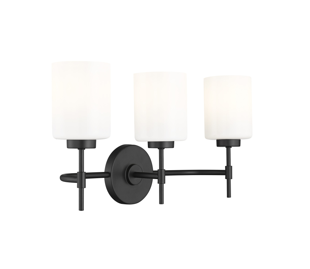 Keylee 22" Wide 3-Light Vanity - Matte Black