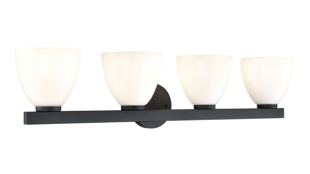 Apria 33" Wide 4-Light Vanity - Matte Black