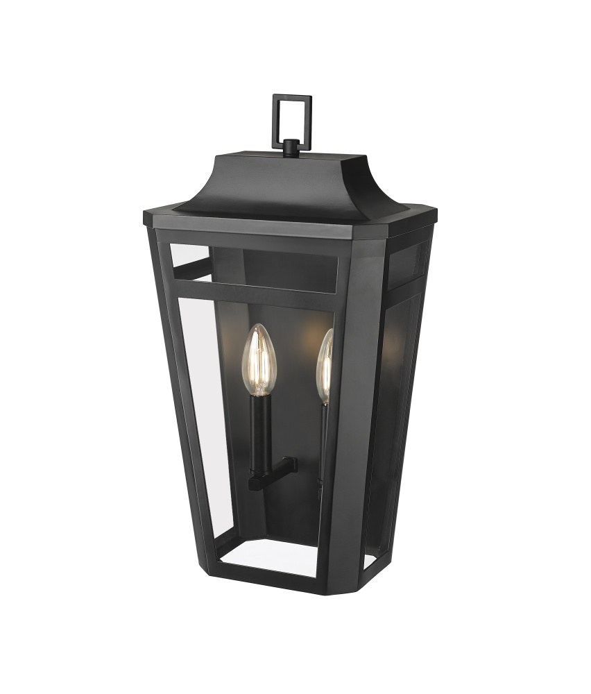 Sumerlin 19" High 2-Light Outdoor Wall Sconce - Powder Coated Black