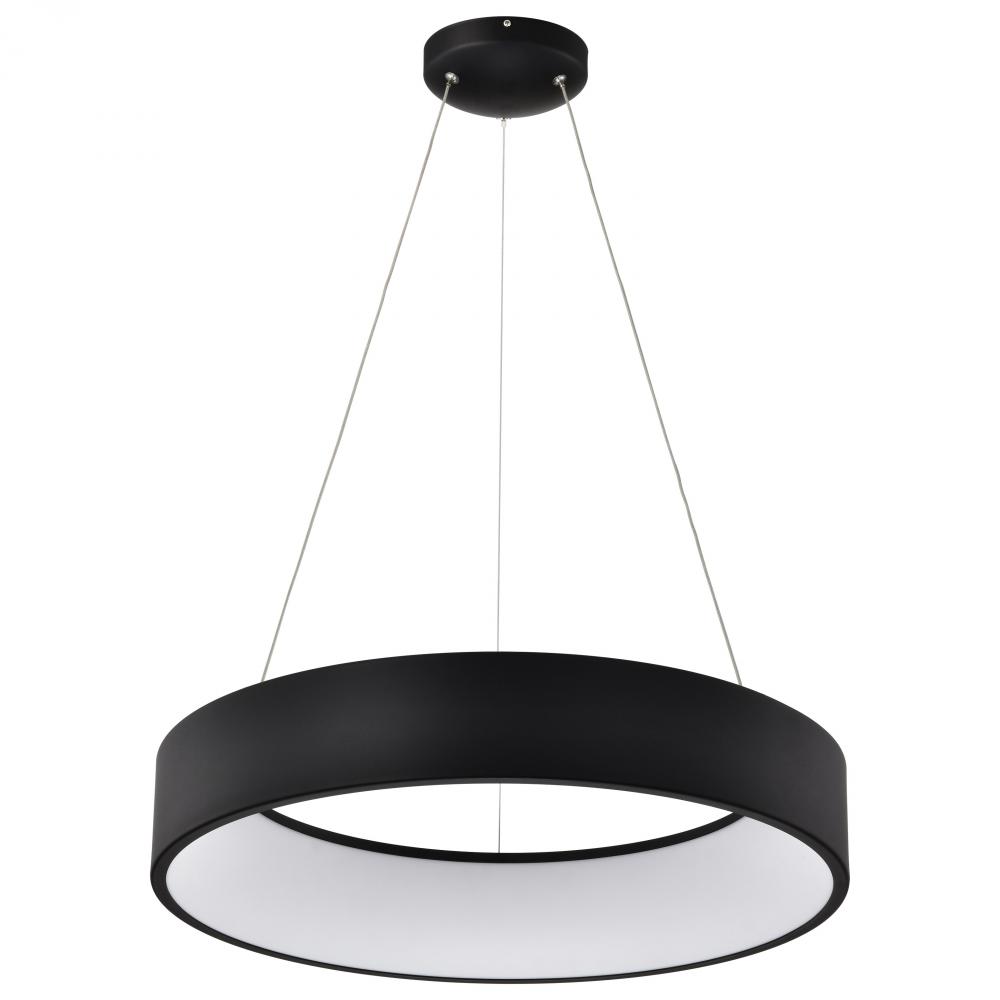 Orbit; 30 Watt LED Pendant; CCT Selectable 3000K/4000K/5000K; Black Finish