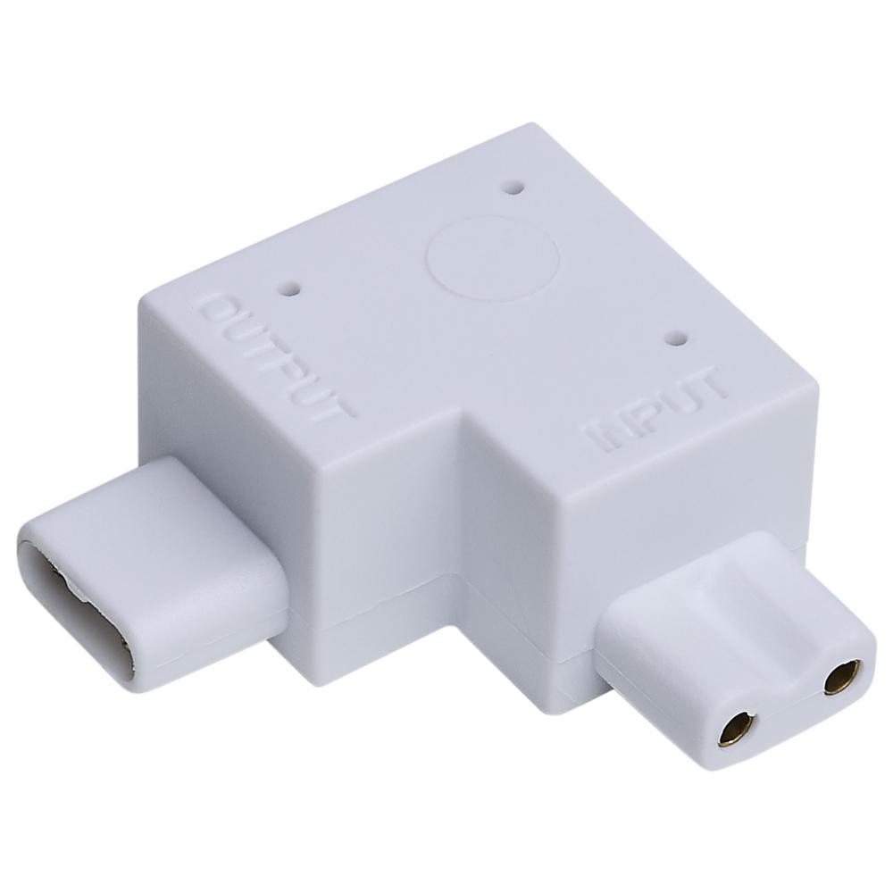 L-Connector; Left Angle; White Finish