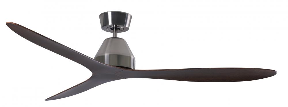 Lucci Air Whitehaven 56-inch Brushed Chrome and Dark Koa Blades Ceiling Fan
