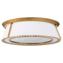 Quorum 3382-4-47 - GORHAM 22" FLUSH MOUNT - BRUSHED BRASS