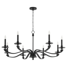 Quorum 6240-8-59 - CHANTELLE 8 LIGHT CHANDELIER - MATTE BLACK