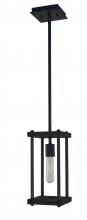 Framburg 5531 MBLACK - 1-Light Matte Black Industria Pendant