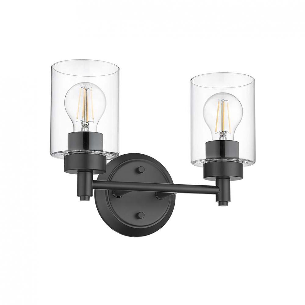 Mincio 2-Light Clear Glass Vanity - MB