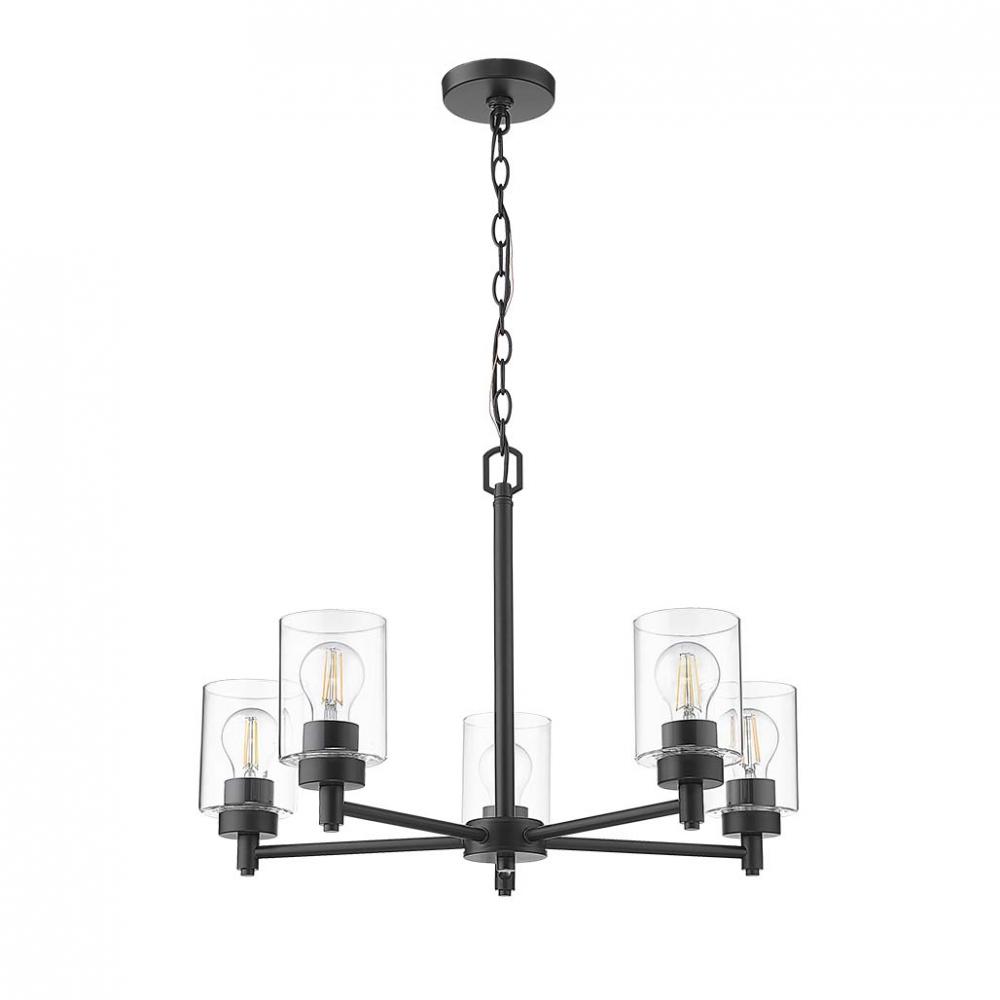 Mincio 5-Light Clear Glass Chandelier - MB