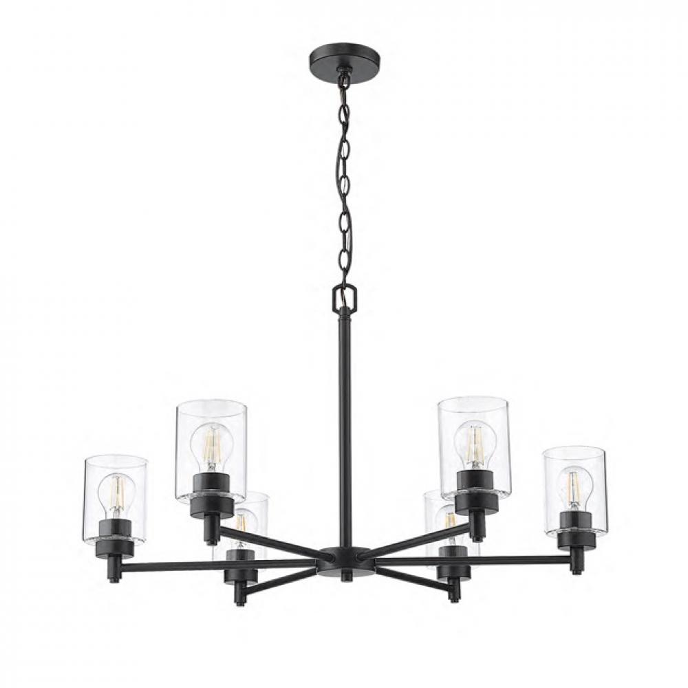 Mincio 6-Light Clear Glass Chandelier - MB