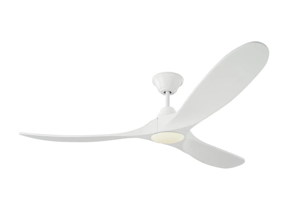 Malibu 3-Blade 60" Wood Blade Fan - WH - White Blades