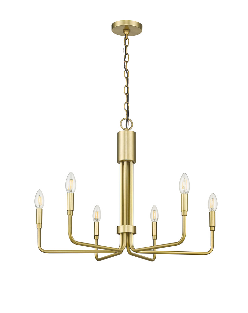 Vivio Alph 6-Light Flat Bottom Chandelier - BB(E12)