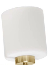 HOMEnhancements 21753 - 2-Light White Glass Vanity - CG