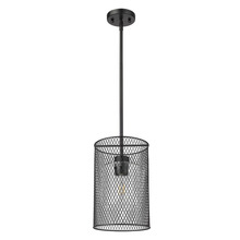 HOMEnhancements 70256 - Vivio Salerno 1-Light Mesh Cylinder Pendant - MB Frosted Glass E26