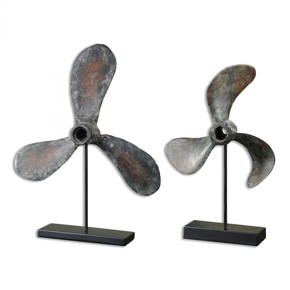 Uttermost Propellers Rust Sculptures Set/2