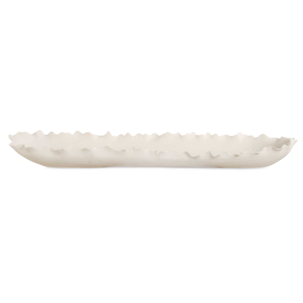 Uttermost Ripple Crest White Bowl