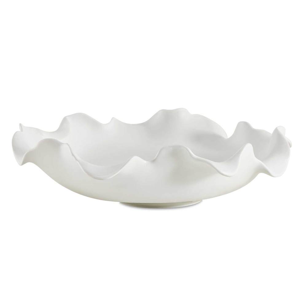 Uttermost Wave Crest White Outdoor Bowl