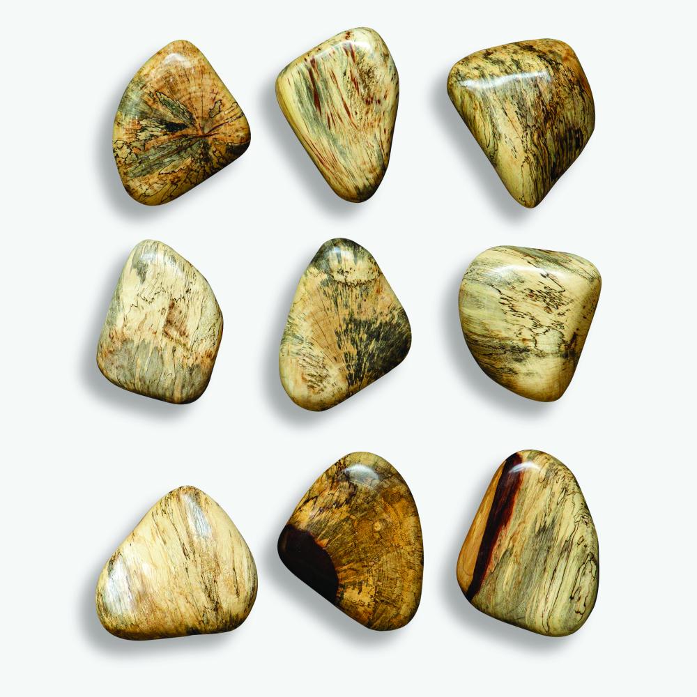 Uttermost Pebbles Blonde Wood Wall Décor Set/9